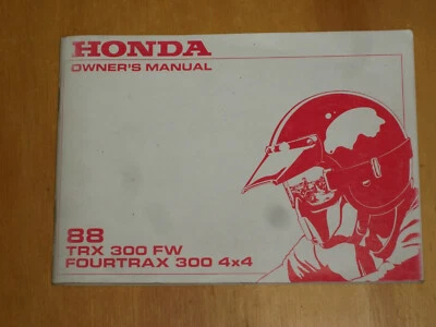 New Honda 1988 Fourtrax 300 4X4 Owners Manual - Image 1 of 2