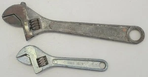 Vintage Adjustable Wrench Lot 4" Hong Kong 6" Diamond Tools Tool - Picture 1 of 7
