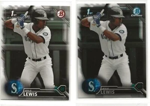 2016 Bowman Draft #BD60 & Chrome #BDC60 Kyle Lewis (Seattle Mariners) - Bild 1 von 4