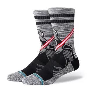 STANCE DARTH CREW SOCKS.STAR WARS VADER STRIPED BLACK CUSHIONED UK 6-13 S25 - Picture 1 of 2