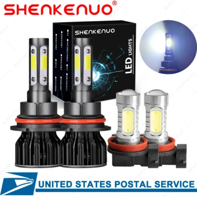 For Suzuki SX4 2007-2013 4x Combo 9007 & H11 LED Headlight+Fog Light White Bulbs - Image 1 of 4