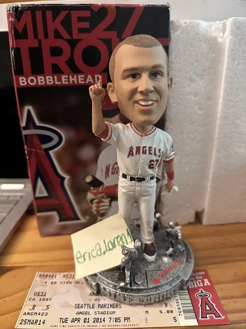 Mike Trout LA  Los Angeles Angels 2013 Hit for the Cycle Bobblehead  SGA 4/13/13 Cover