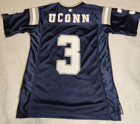 University of Connecticut Huskies Colosseum Youth Football Jersey Sz M Blue Cover
