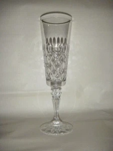 1 FLAUTA CRISTAL GLAWAY 8-7/16" COPA DIAMANTE CHAMPÁN VINO FONDO PLANO - Imagen 1 de 9