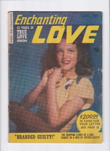 ENCHANTING LOVE #1 [1949 EN MUY BUEN ESTADO-] ¡PORTADA DE FOTO!   "¡MARCA CULPABLE!"   ¡SOLO EMISIÓN! - Imagen 1 de 2
