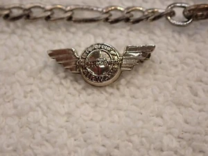 Very Vintage! Braniff Airways Wings Badge Sterling silver Small 3/4" service pin - Picture 1 of 11