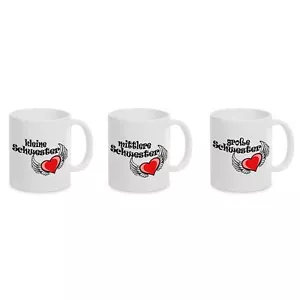 3er Set Tassen Kaffeebecher "kleine mittlere & große Schwester" Geschenk - Bild 1 von 4