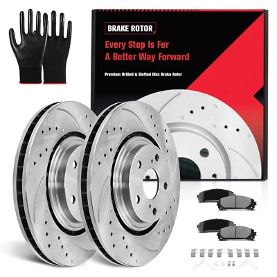 Front Rotors Ceramic Brake Pads for Toyota Highlander Sienna Lexus RX350 NX300 - Imagem 1 de 4