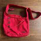 OGIO Red Canvas Brooklyn Crossbody Tablet Purse Shoulder Bag Button Accents