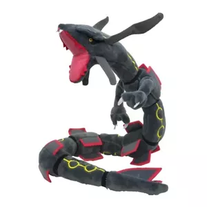 Anime Negro Brillante Rayquaza 30" Juguete de Peluche Dragón Peluche Muñeca Suave - Imagen 1 de 5