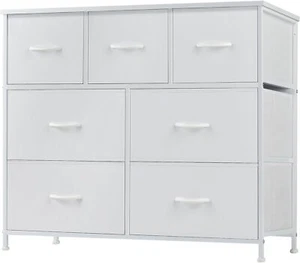 7 Drawers Metal Frame Dresser for Bedroom Clothes Drawer Fabric Closet Organizer - Picture 1 of 24
