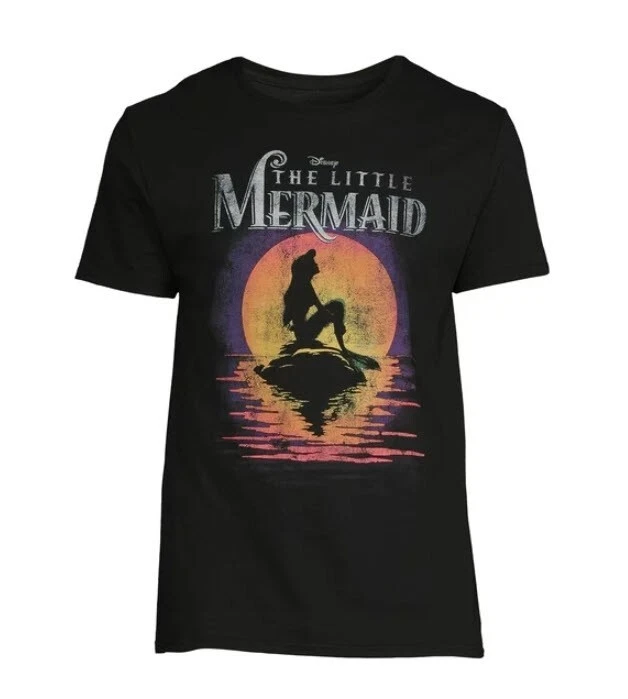 Disney Ariel Little Mermaid with Anchor T Shirt Distressed Style SIze 5XL