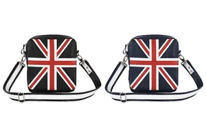 Kleine Herren-Tasche Union Jack Echtleder Umhängetasche Reise Messenger Schultertasche - Bild 1 von 15