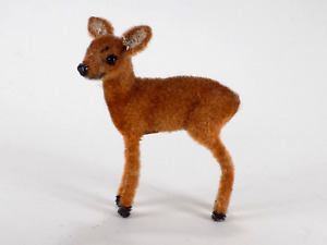 Wagner Kunstlerschutz Handwork Flocked Deer Doe Fawn Bambi West Germany Animal