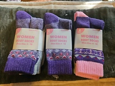 Lote de 3-Zapato Mujer Talla 4-10 Calcetines Bota 6 Pares Total Nuevo en Paquete Multicolor  Foto 1 de 2