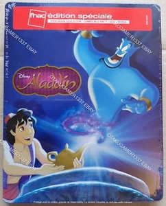 Aladdin 1992 Disney Steelbook French Collector Edition Blu-ray + 2 DVD ENG FRA - Foto 1 di 8