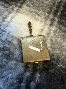 Vintage 1950's Silent Butler Brass Pocket Ashtray with Handle - Picture 1 of 4