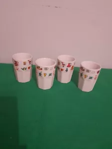 SET OF 4 AFIBEL CERAMIC ESPRESSO CUPS PARTY TUMBLERS - Picture 1 of 8