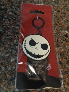 Nightmare Before Christmas Jack Skellington Mean Face Keychain 2" NEW - Picture 1 of 2