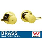 Brushed Gold 8" Rain Shower Head Set Round Wall / Ceiling Arm Bath Mixer Tap
