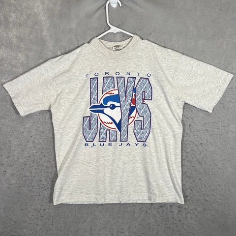 A1 Vintage 90s Toronto Blue Jays T Shirt Youth XL Gray MLB Baseball Cotton Cover