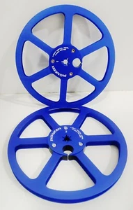 7 Inch Metal Reels Aluminum Pair For Pioneer Reel To Reel Deck RT-707 Blue - Picture 1 of 9