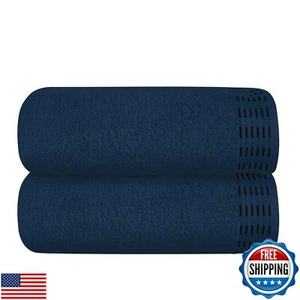 MALLONI HOME Cotton 2 Pack Oversized Bath Towel Set 28x55 inches, Large Bath - Picture 1 of 5