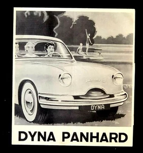 Póster folleto de ventas Dyna Panhard 1955-1956 de colección especificaciones de auto características - Imagen 1 de 5