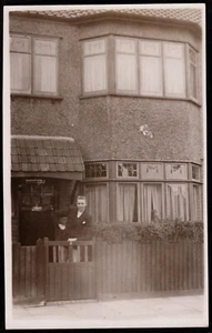 Man Looking Cool Outside His House Social History Postcard - Picture 1 of 2