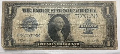 1923 One Dollar Bill Silver Certificate Horse Blanket Note National Currency - Image 1 of 4