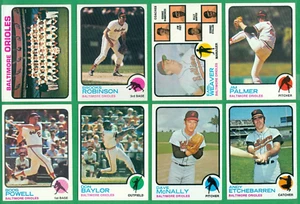 1973 TOPPS BALTIMORE ORIOLES TEAM SET  NM PALMER  WEAVER  ROBINSON  AL EAST  - Picture 1 of 3