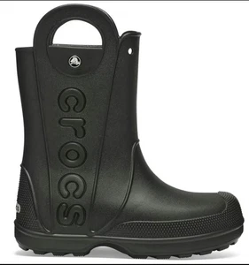 Crocs Handle It Regenstiefel – einfarbig schwarz, Damengröße 10 - Bild 1 von 6
