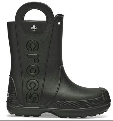 Botas de chuva Crocs Handle It - Preto sólido, femininas tamanho 10 - Imagem 1 de 4