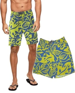 PATAGONIA Uomo Tg 35 Stampa Hawaiana 9" WAVEFARER BOARD SHORTS Nuoto Acqua - Foto 1 di 3