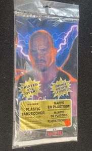 Vintage WWF Kunststoff Tischdecke Tischdecke Undertaker Steve Austin The Rock NEU - Bild 1 von 2