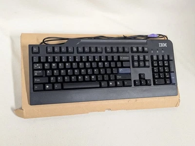 Vtg Black IBM SK-8820 PS/2 Windows Keyboard 32P5100 ~ NOS NIB - Image 1 of 4