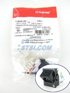 Ortronics OR-TJ645-00 Clarity TracJack Cat6 Angled Jack, Black ~STSI - Picture 1 of 4