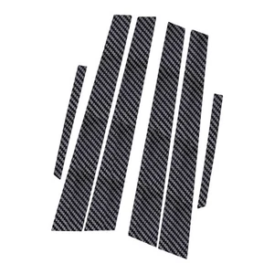 Embellecedores de puerta de poste de pilar estilo fibra de carbono 6 piezas para Mazda 6 sedán 2003-2007 - Imagen 1 de 6