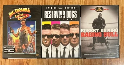 SEALED DVD LOT Big Trouble in Little China Reservoir Dogs Raging Bull BRAND NEW - Image 1 of 2