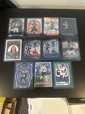 Lot Of 11 2021-2025 Trevor Lawrence Rookie, Inserts And Parallel NFL cards. - Image 1 of 4