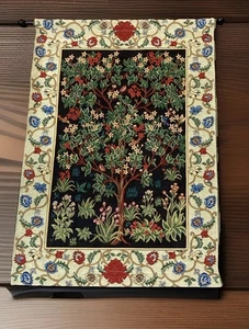 Lillian Vernon Tree Of Life Tapestry w/Pole Wall Hanging Decor 35"H x 25 3/4"W - Picture 1 of 7