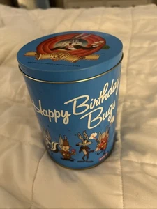 1989 Brachs Happy Birthday Bugs Bunny Looney Tunes 50th Anniversary Warner Tin - Picture 1 of 8