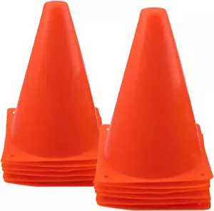 7 Inch Plastic Traffic Cones Sport Training Agility Marker Cone for Soccer, Skat - Picture 1 of 12