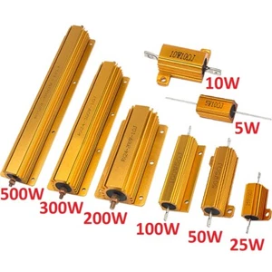 5W to 500W Watt High Power Aluminum Shell Wirewound Metal Resistors 0.1Ω to 10KΩ - Picture 1 of 28