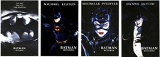 BATMAN RETURNS SET OF 4 ORIGINAL MINT ROLLED MINI POSTERS 1992 CATWOMAN PENGUIN