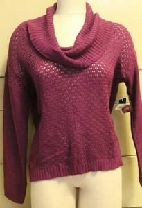 Metaphor Mock Neck Holiday Shine Sweater Sz L Grape Juice MSRP $40 Now: $17.99 - Picture 1 of 3