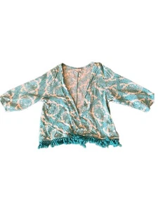 Roxy Girl Bohemian Turquoise  cardigan girls size 8 - Picture 1 of 1