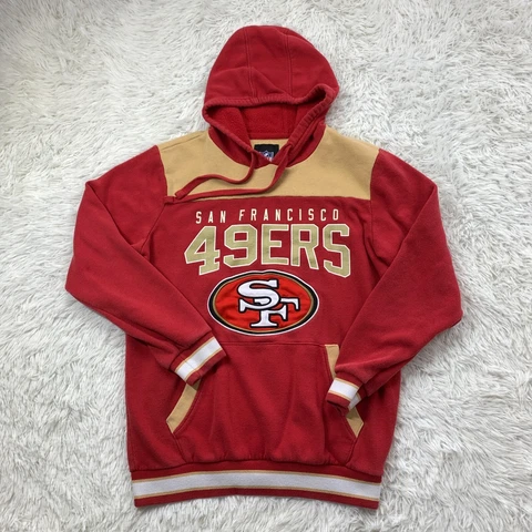 San Francisco 49ers Sweater Adult Small Red Gold Sweatshirt Pullover NFL Men Cover
