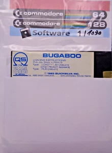 COMMODORE 64/128 -- BUGABOO (QUICKSILVA - DISK) - Picture 1 of 2