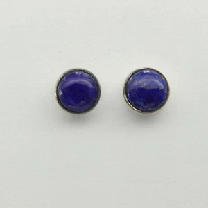 Pendientes de poste/tachón azul lapislázuli - plata esterlina 925 #1e - Imagen 1 de 21